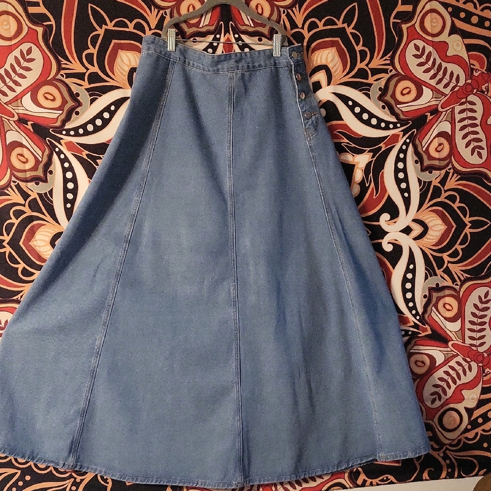 Denim A-Line Skirt